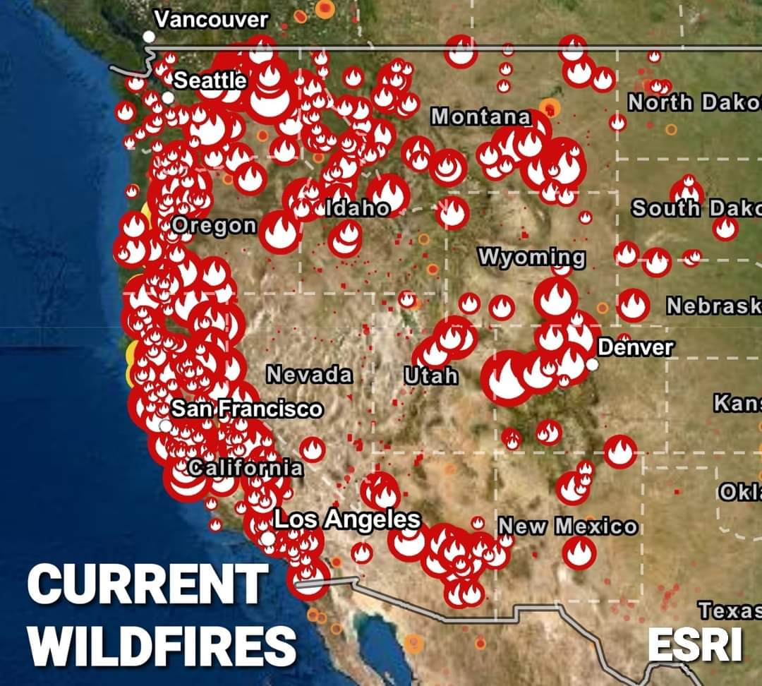 Western Us Fire Map 2017 - Map